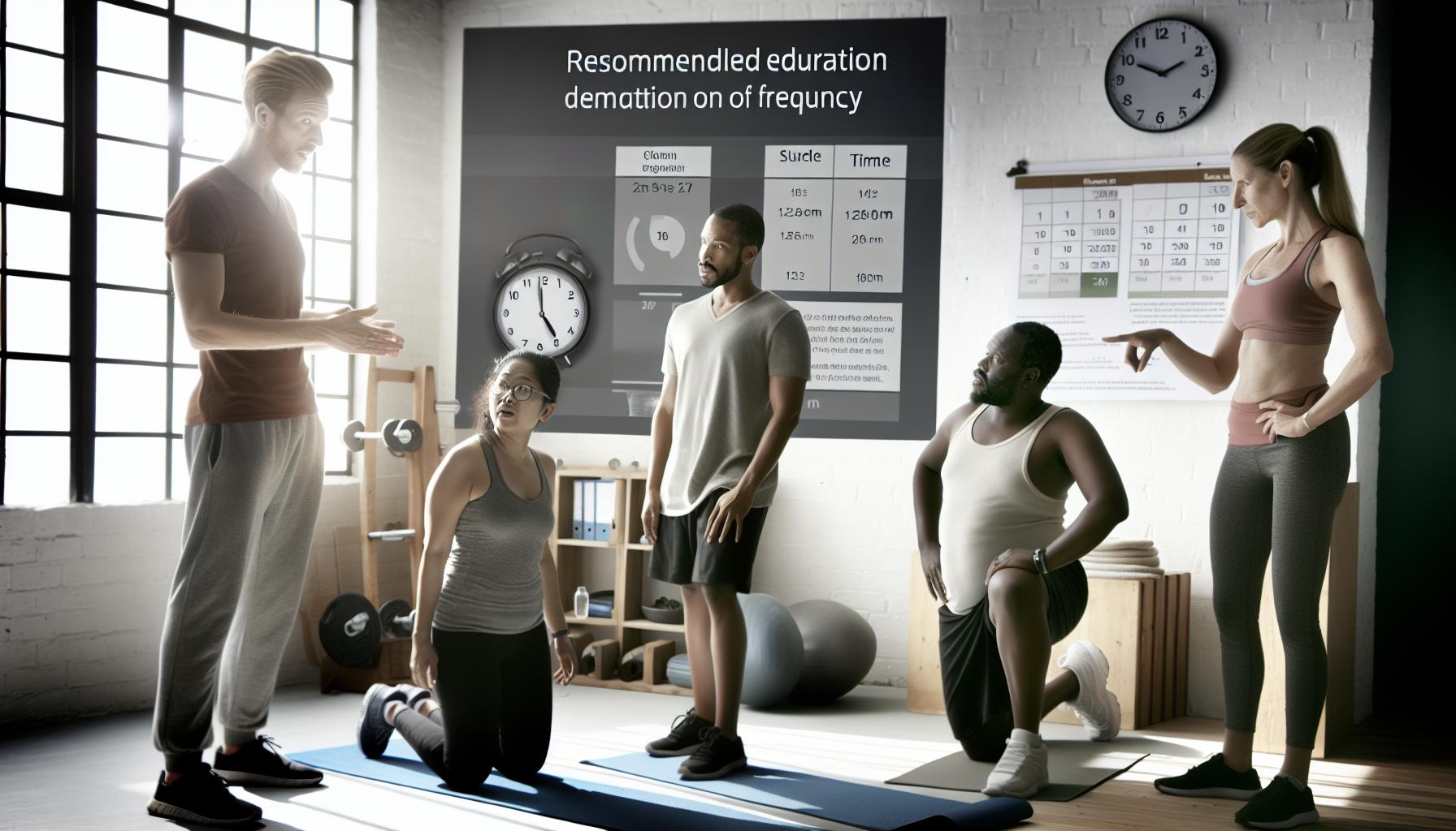 Doporučené trvání a frekvence cvičení