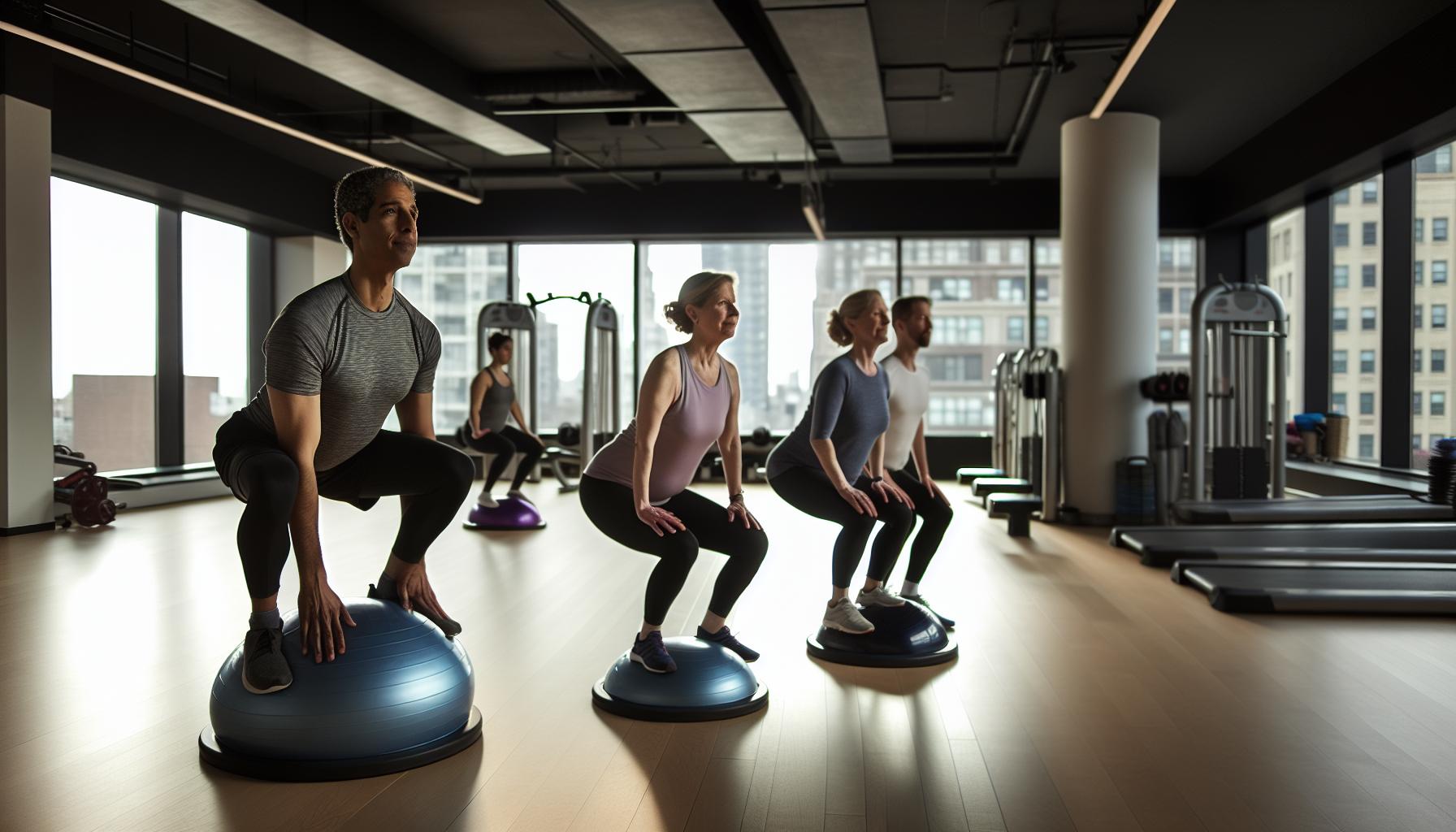 Cvičení na Bosu pro zpevnění pánevního dna