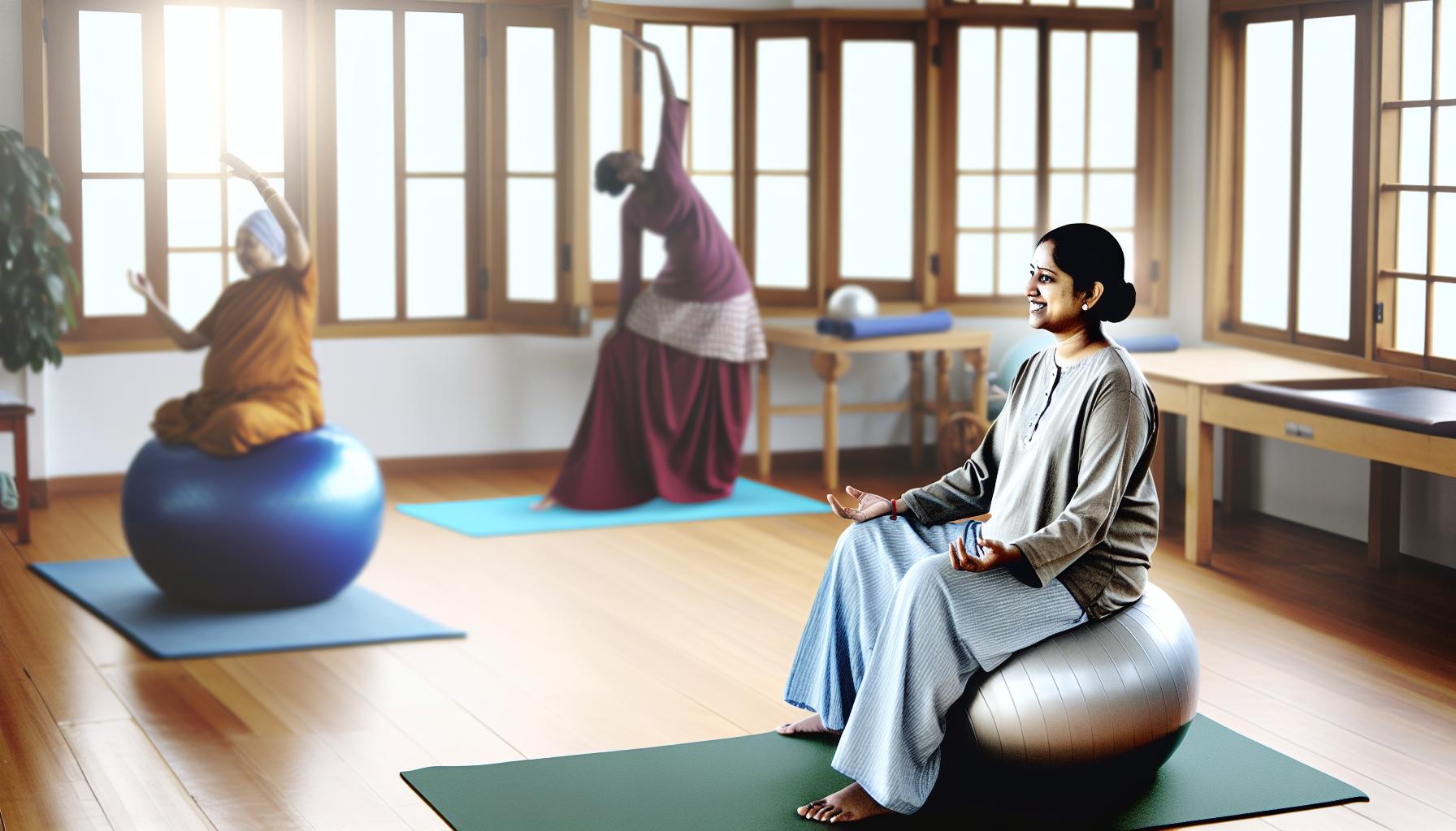 Cvičení V Těhotenství Na Míči: Bezpečné Cviky 2 Bezpečné cviky na míči pro těhotné ženy